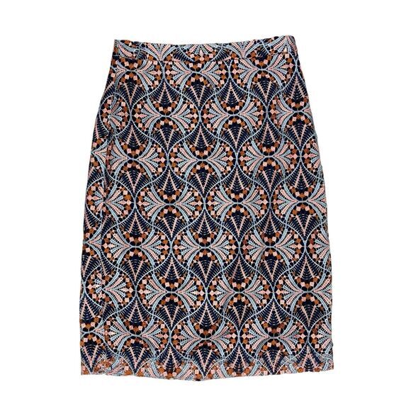 Anthropologie Pencil Skirt Women 4 Moulinette Soeurs Svetla Crochet Lace Elegant - Picture 2 of 11